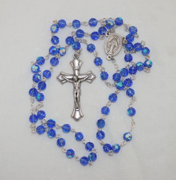 September "Sapphire" Birthstone Rosary